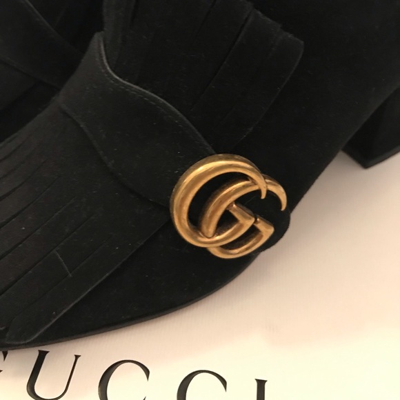 Gucci GG Marmont Fringe Bootie 🖤SOLD🖤 - Picture 3 of 7